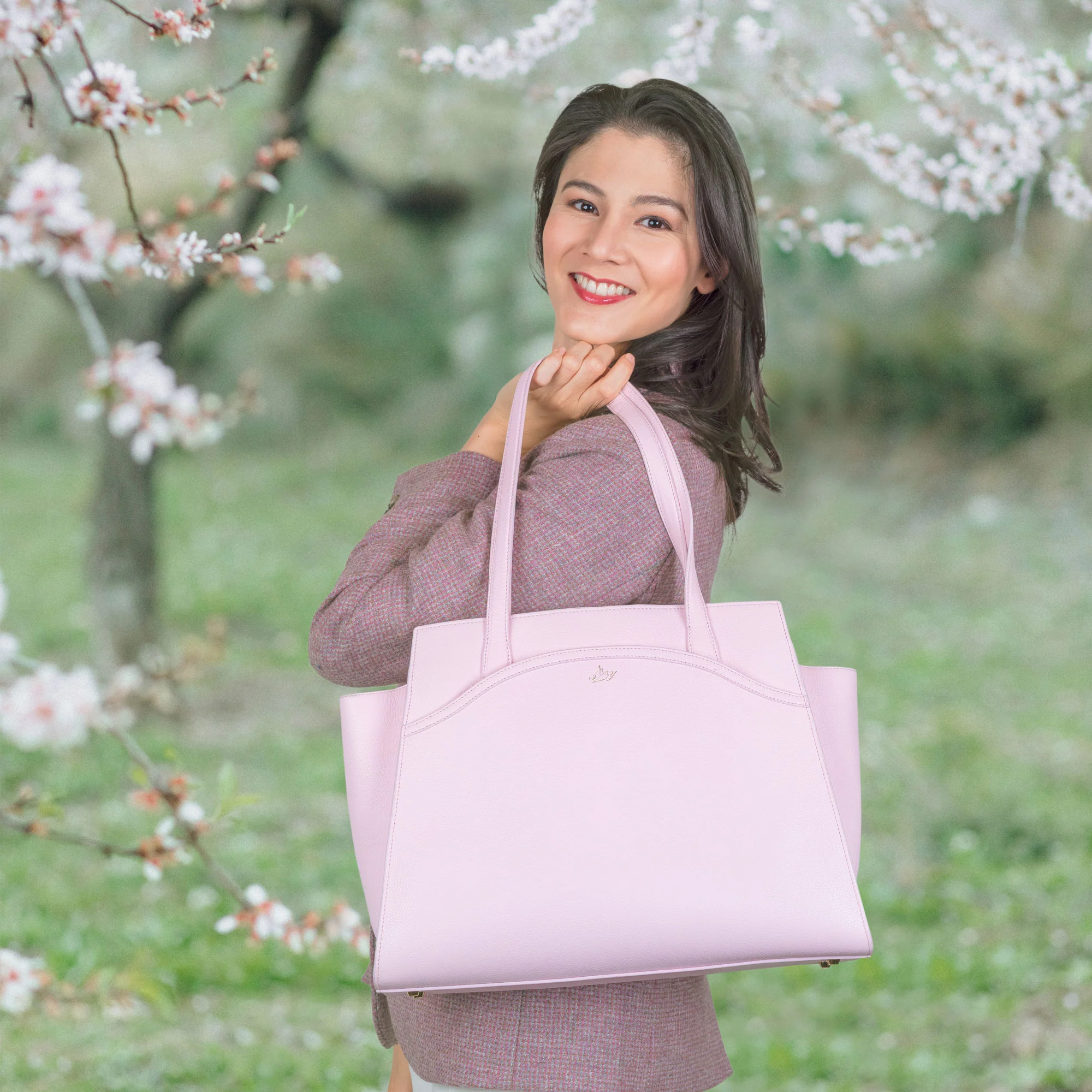 Tang Dynasty Grace Tote - Blush Pink - Image 6