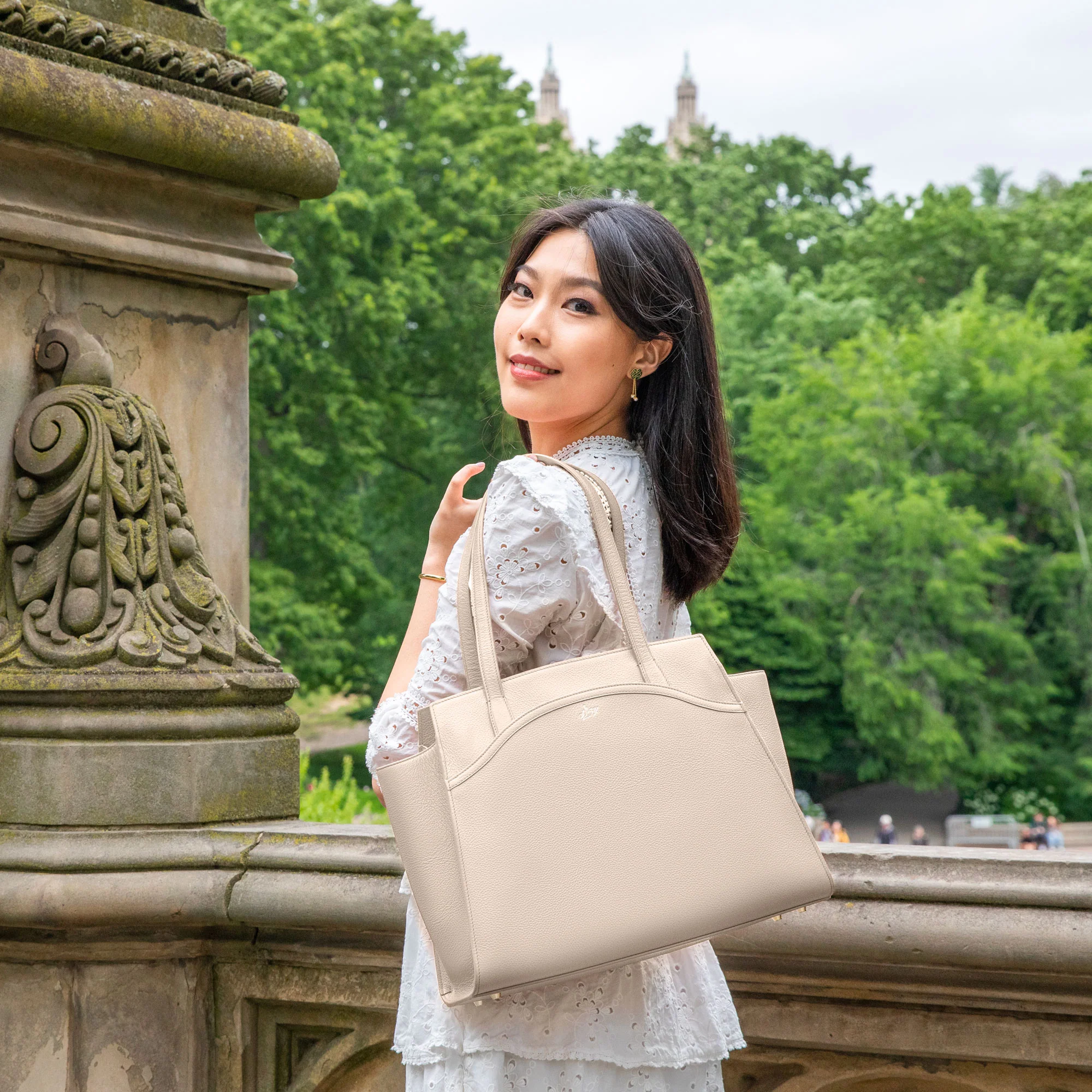 Tang Dynasty Grace Tote - Parchment Beige - Image 6