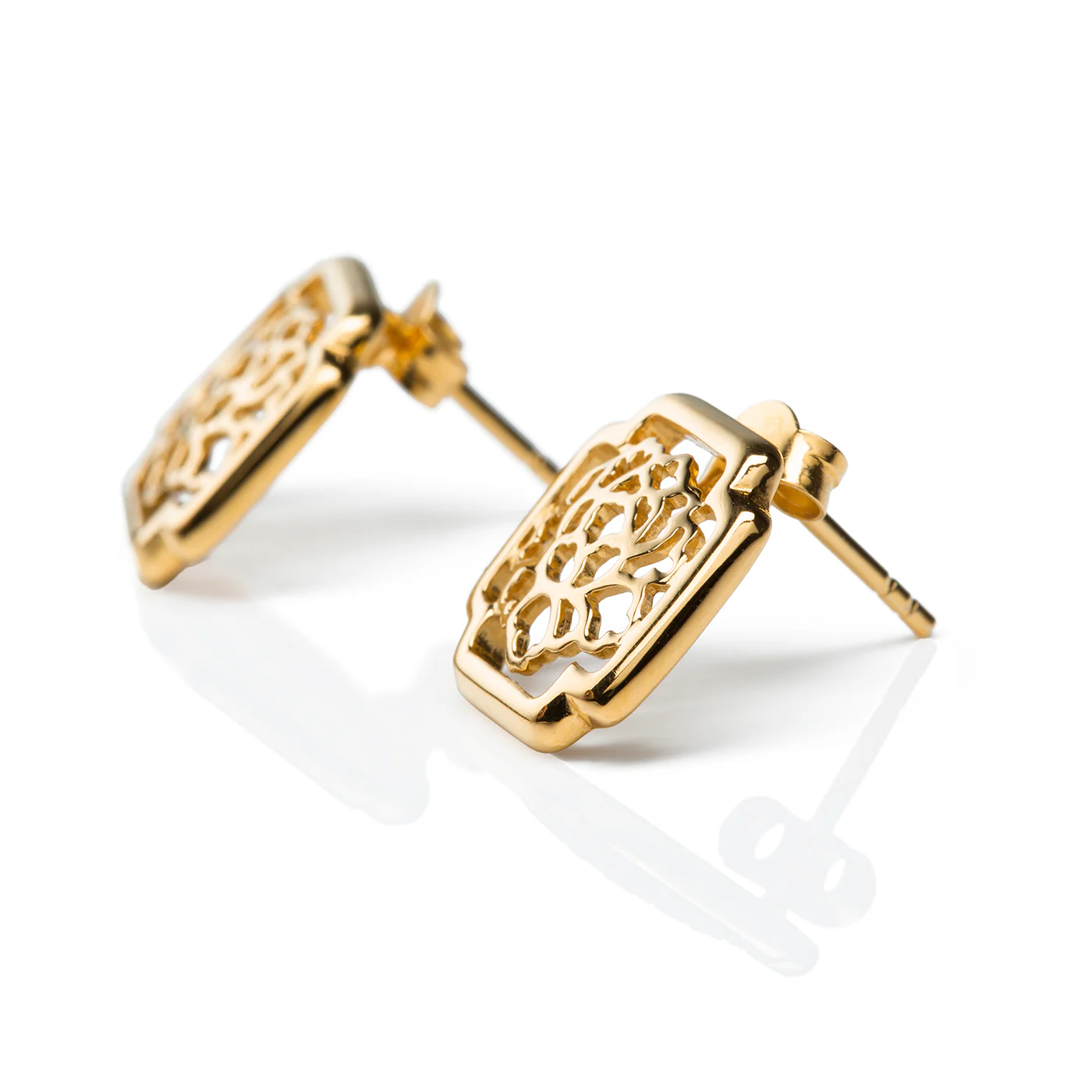 Tang Flower Stud Earrings - Image 2