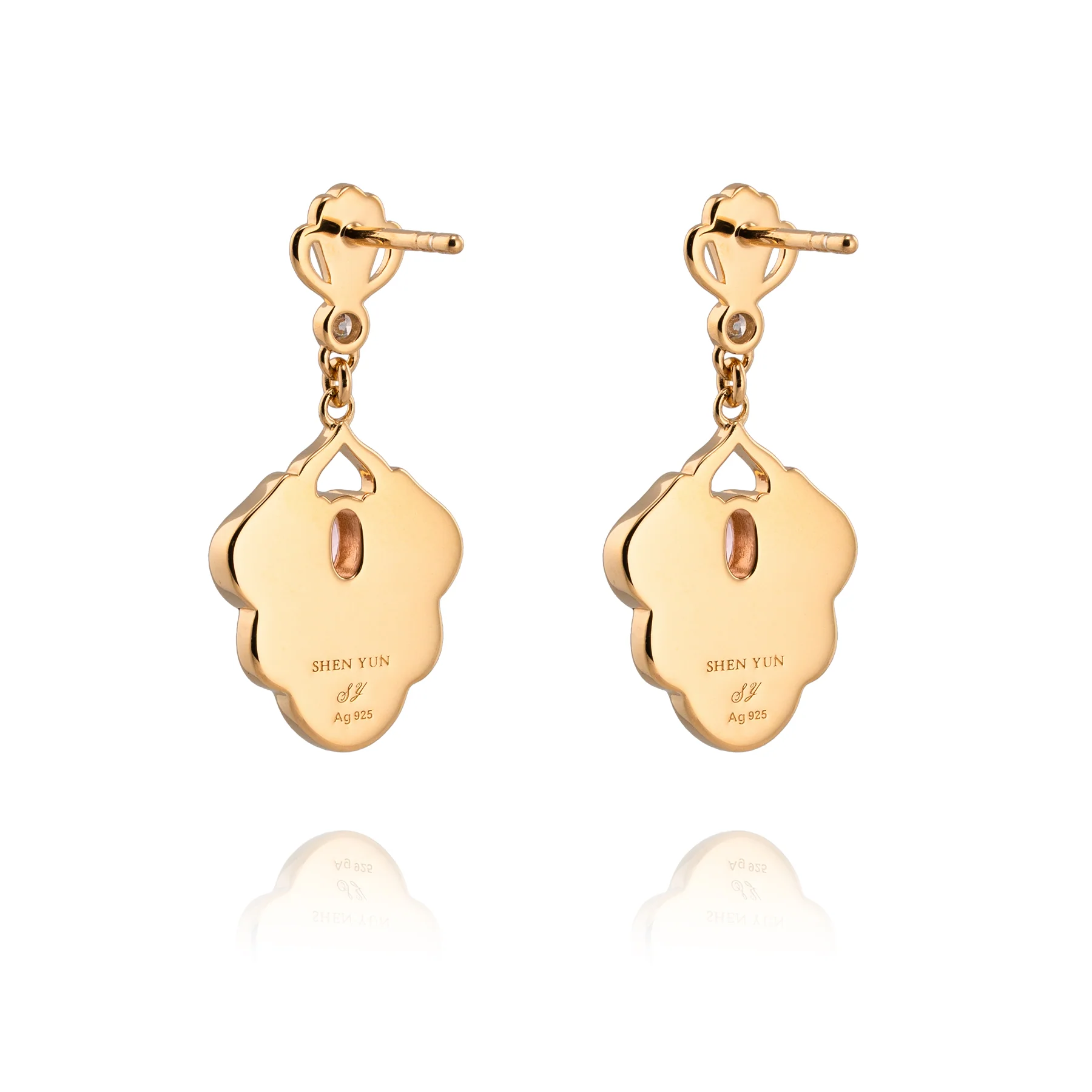Tang Flowing Gowns Drop Earrings Purple - Image 4