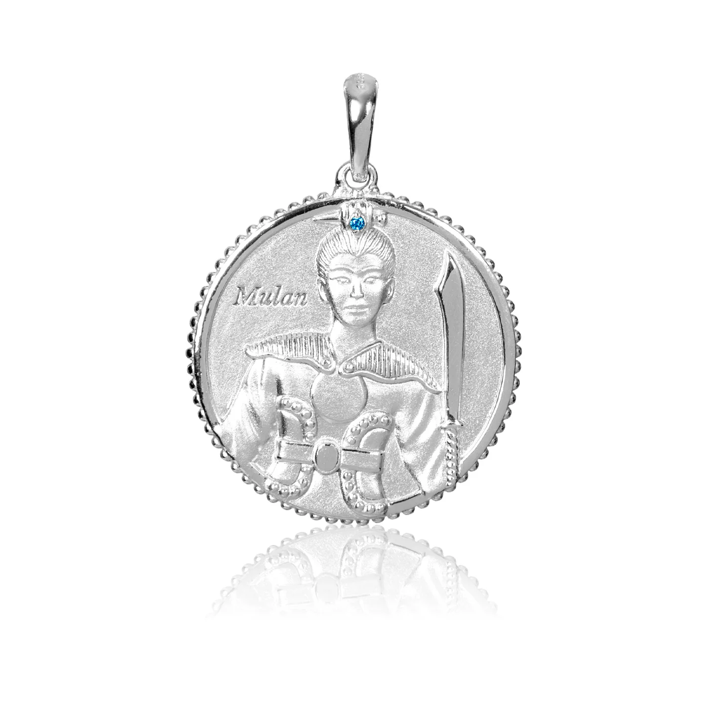 The Legendary Mulan Charm Silver 25mm - Image 2