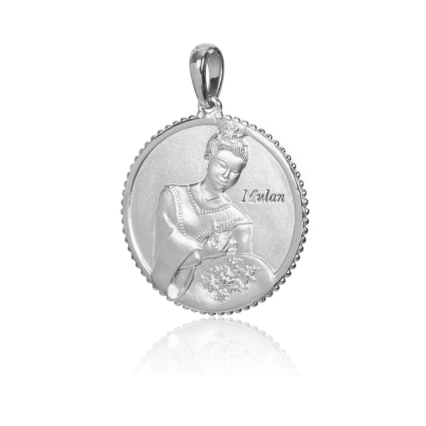 The Legendary Mulan Charm Silver 25mm - Image 3