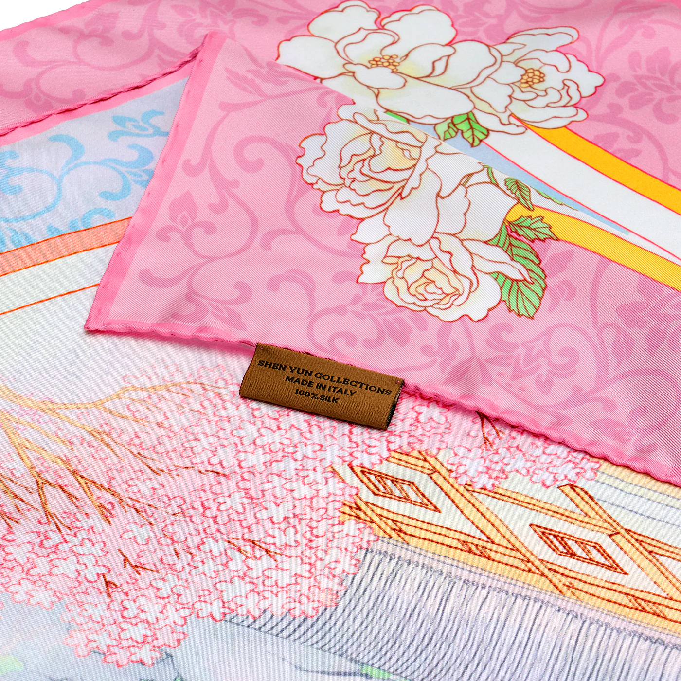 The Mulan Scarf Pink and Sky Blue - Image 5