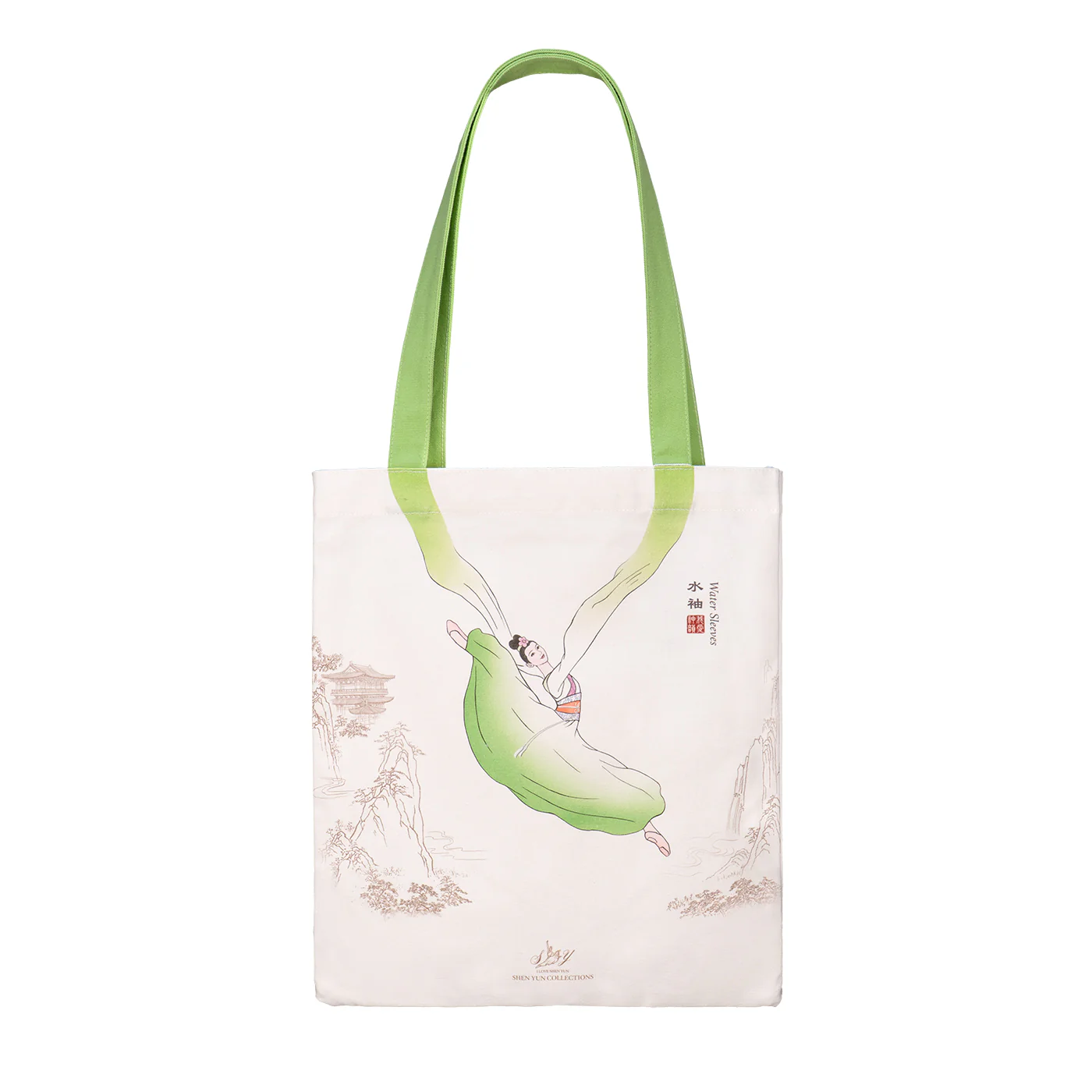 Water Sleeves Canvas Bag Green