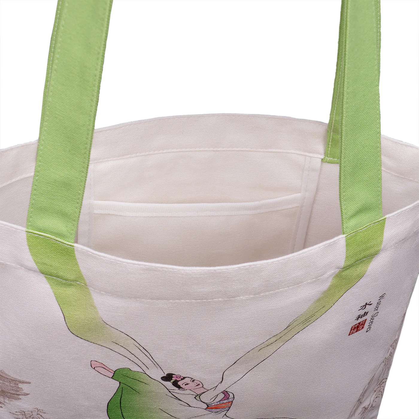 Water Sleeves Canvas Bag Green - Image 2
