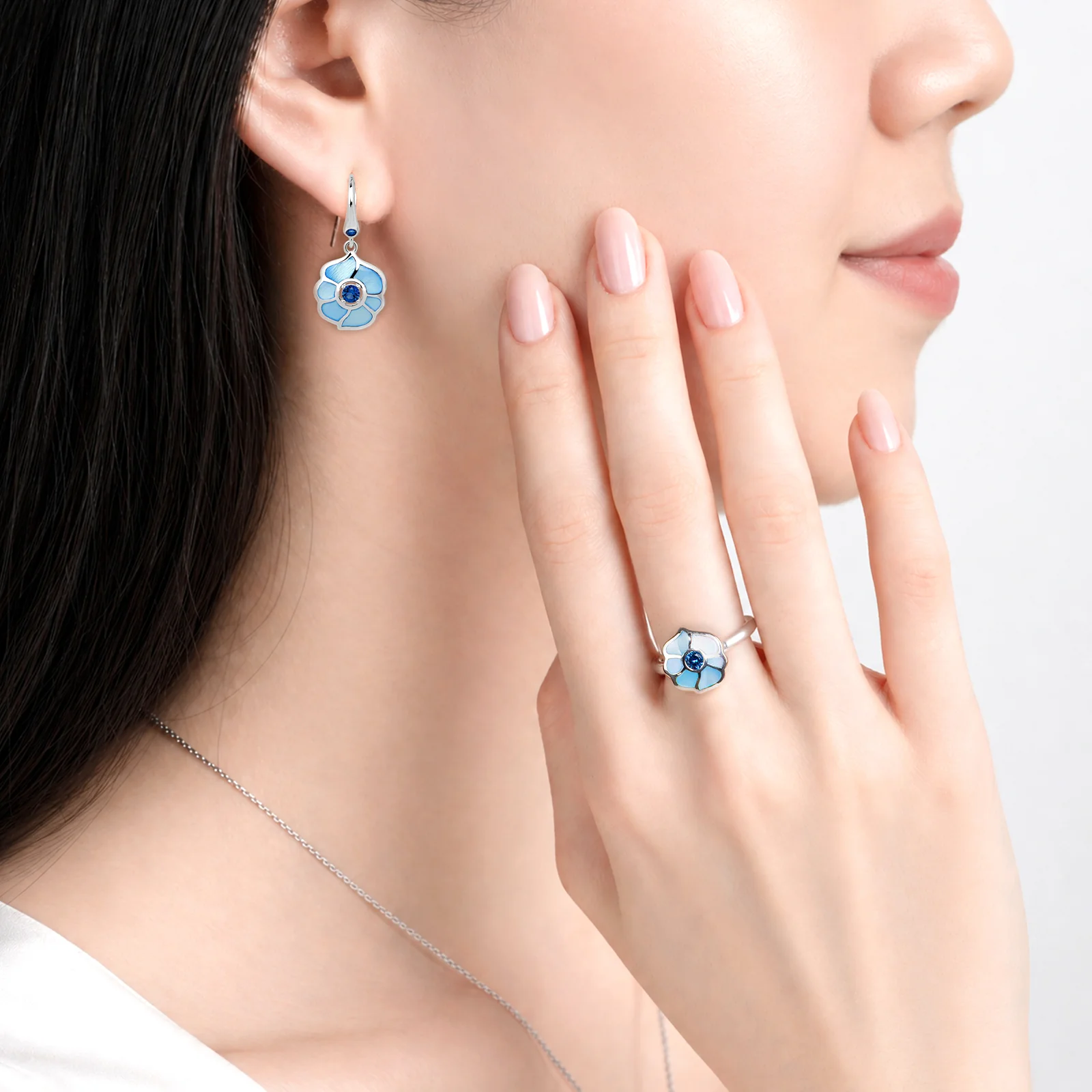 Windmill Grace Drop Earrings Blue - Image 2