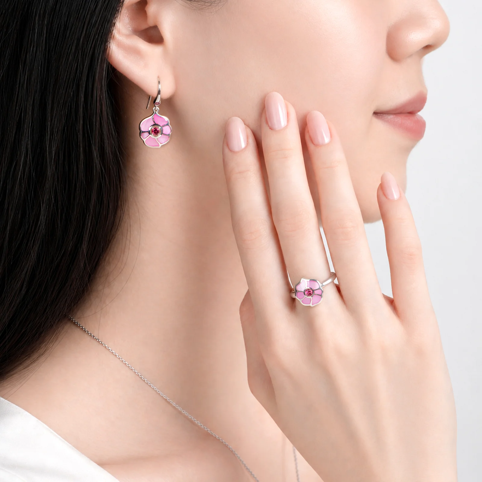 Windmill Grace Drop Earrings Pink - Image 2