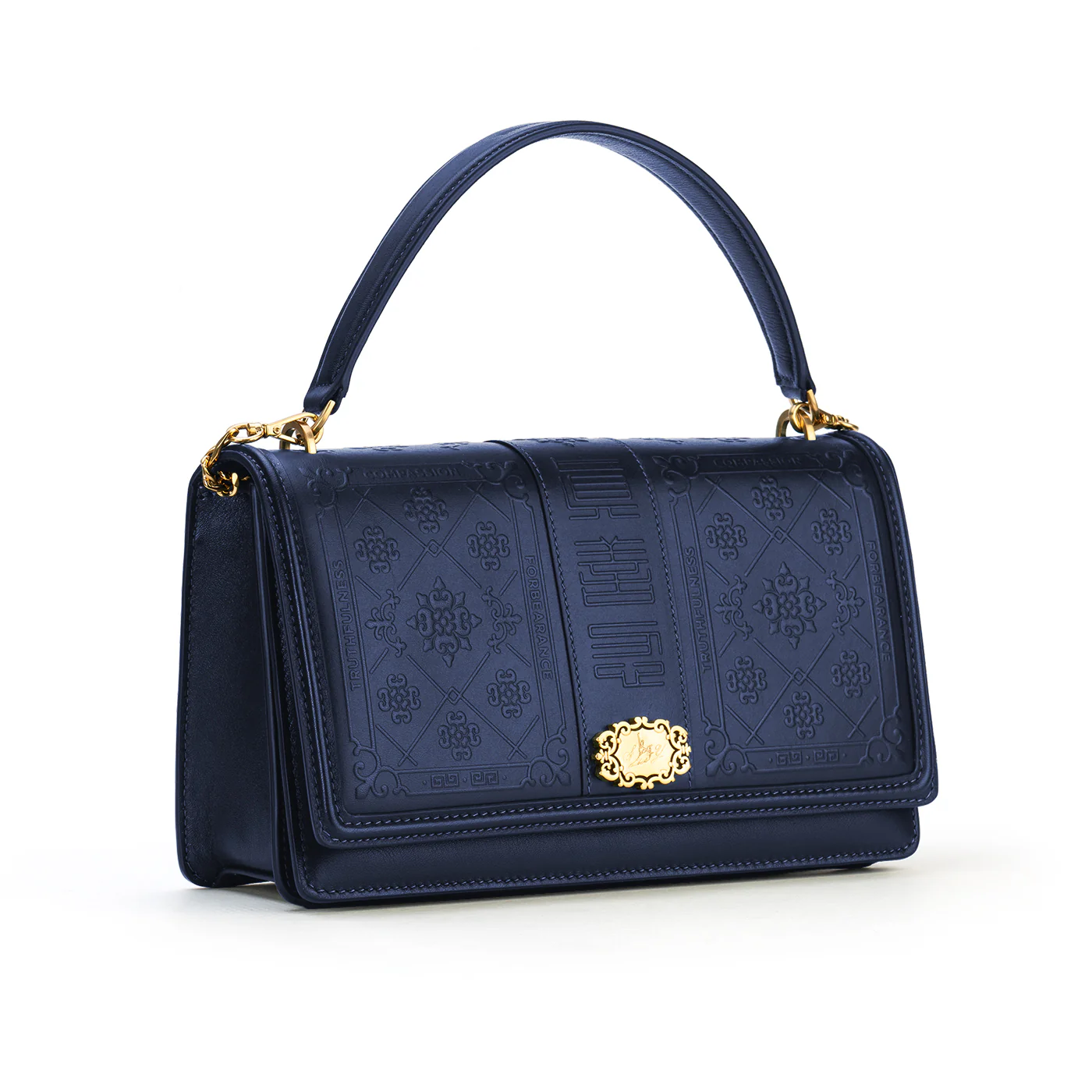 Zhen Shan Ren Shoulder Bag Navy - Image 6