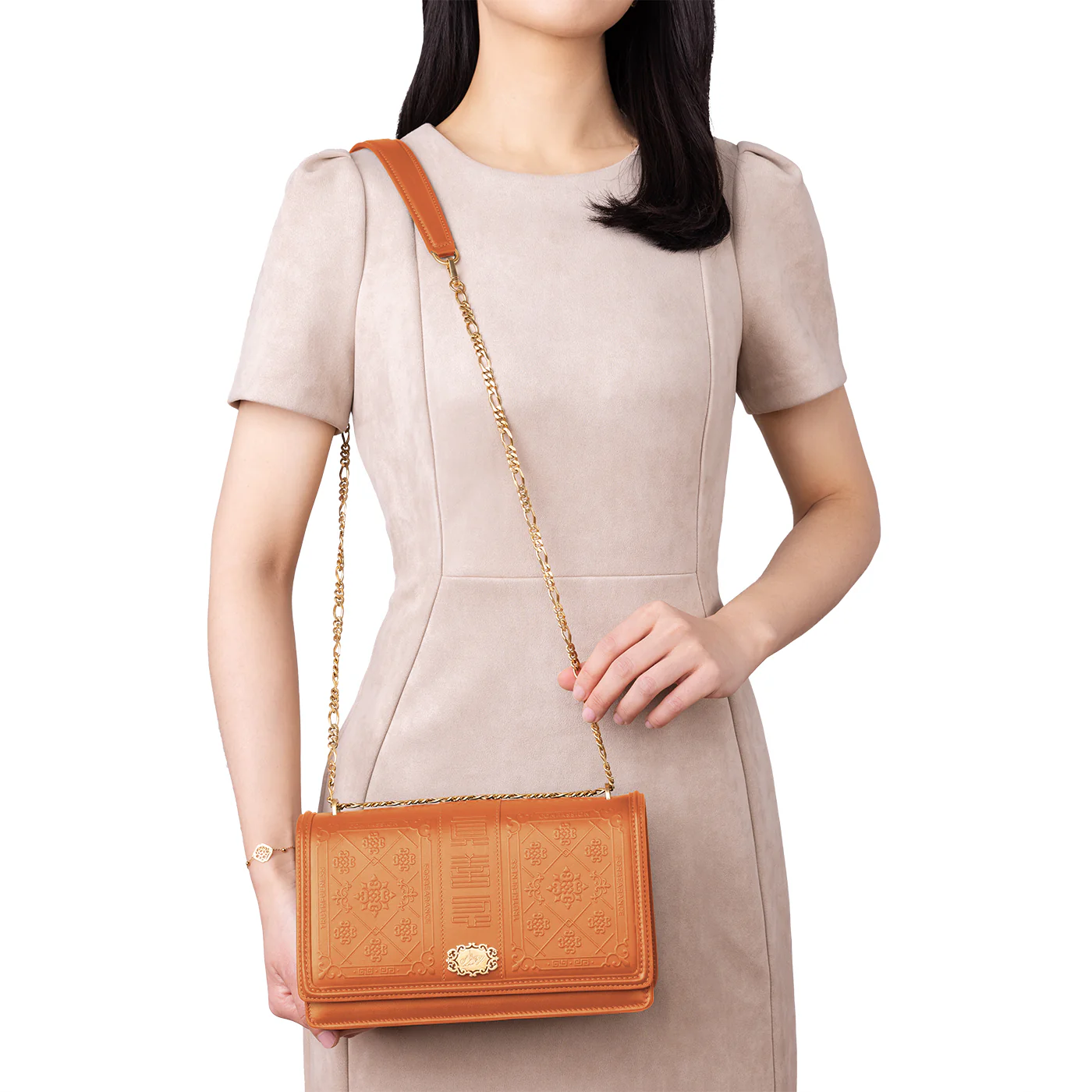 Zhen Shan Ren Shoulder Bag Orange Ochre - Image 3