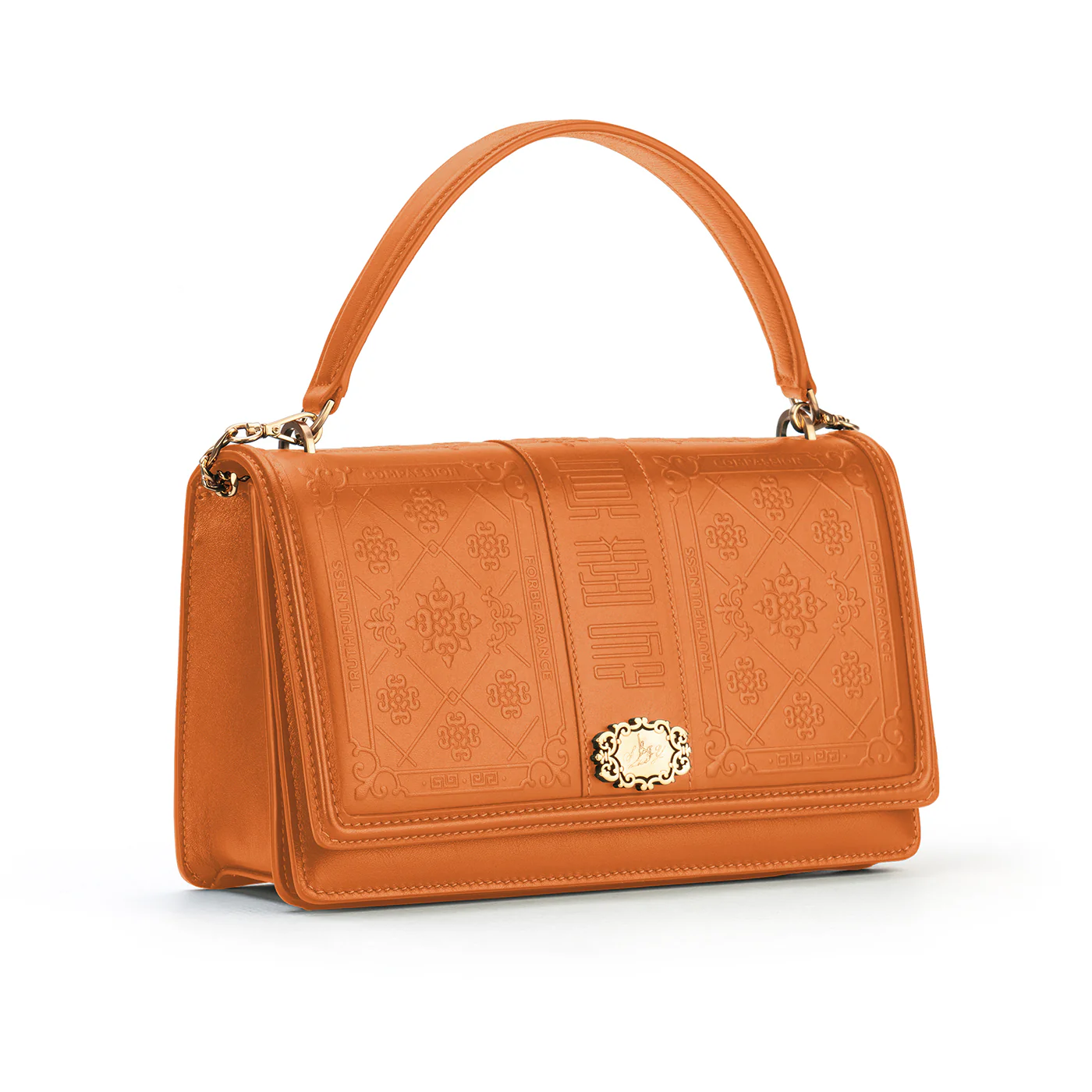 Zhen Shan Ren Shoulder Bag Orange Ochre - Image 6