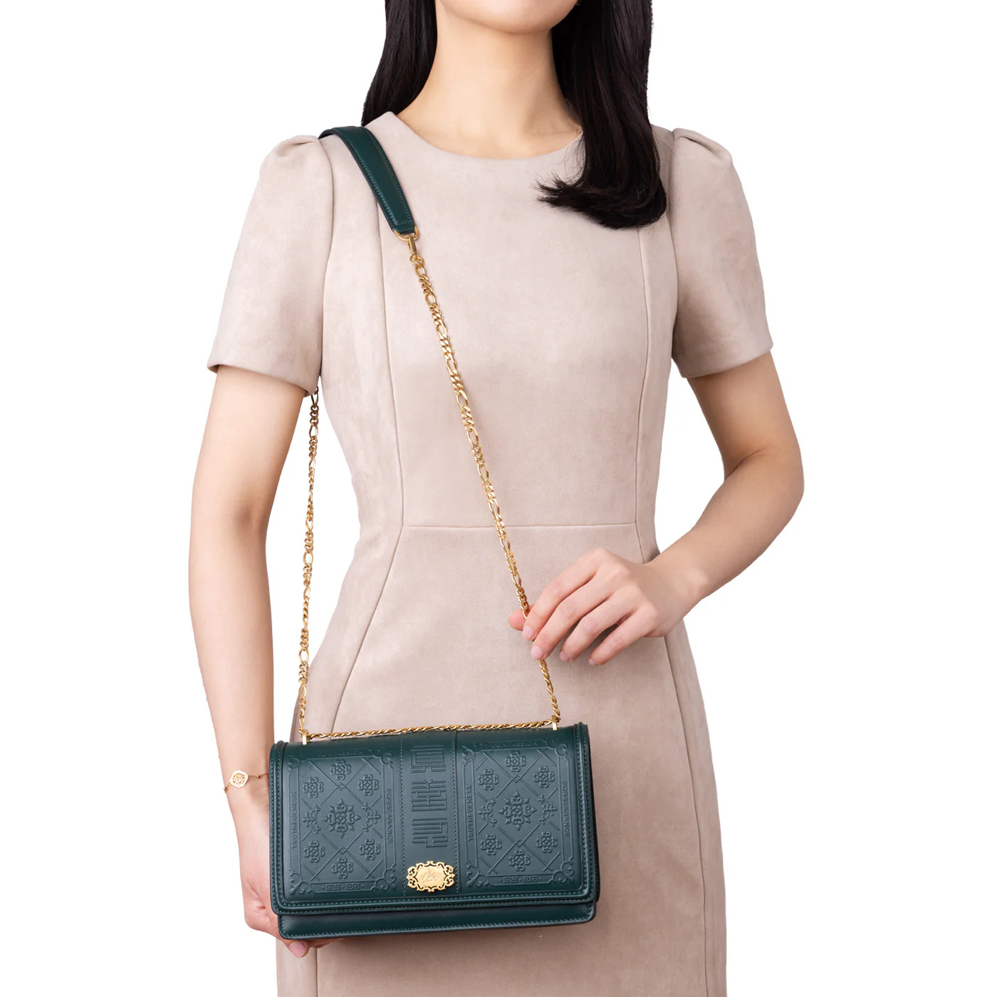 Zhen Shan Ren Shoulder Bag Pine Green - Image 3