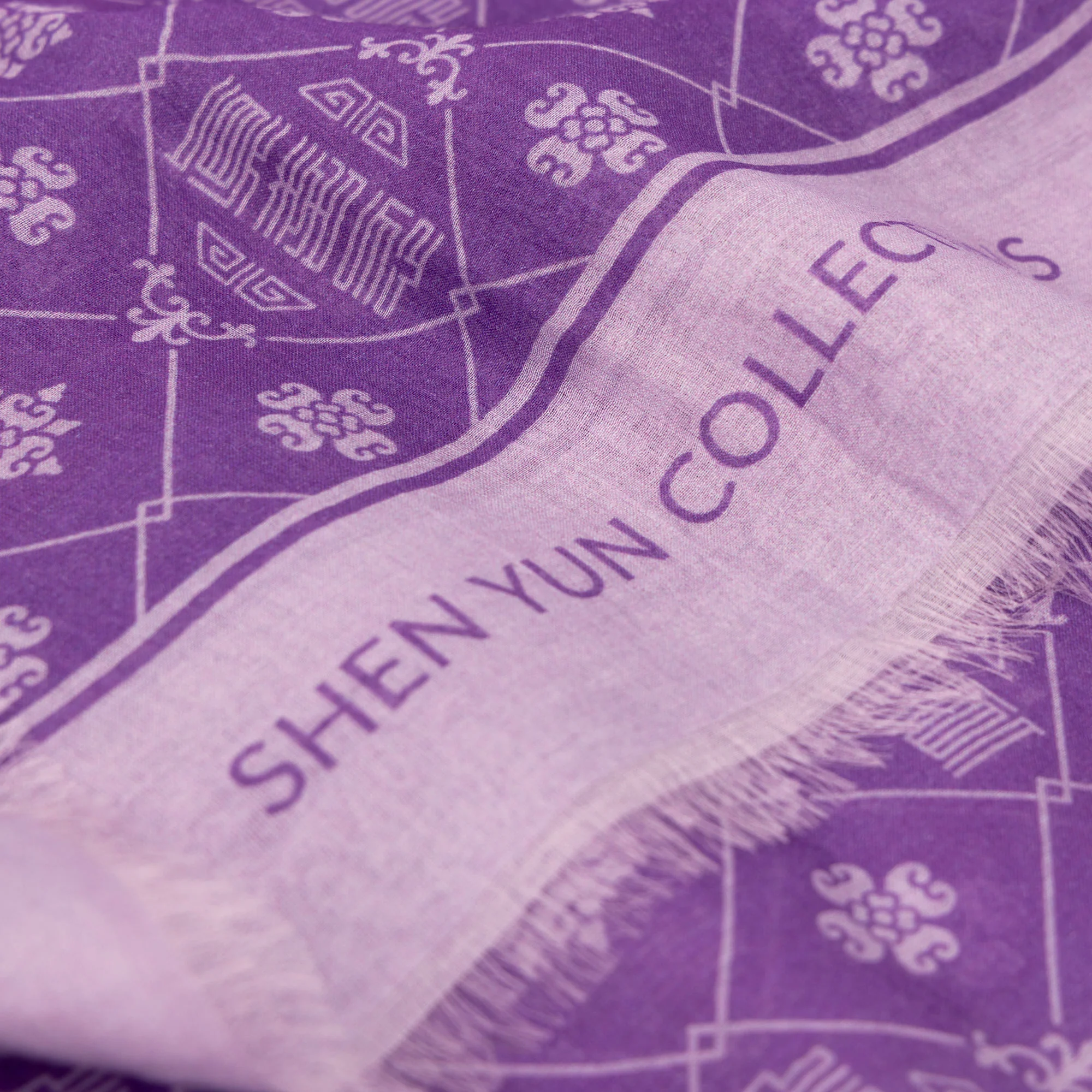 Zhen Shan Ren Long Scarf Purple - Image 3