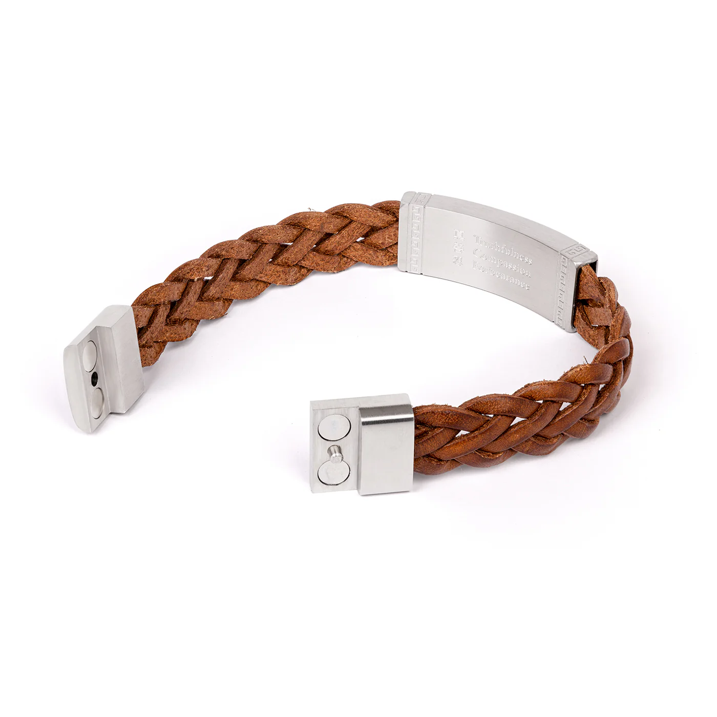 Zhen Shan Ren Wondrous Words Leather Bracelet Brown - Image 4